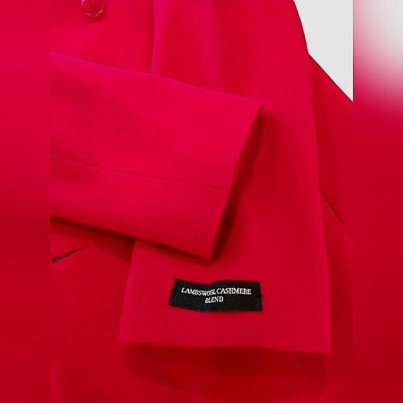 Anne Klein Lambswool Cashmere Coat Double Breasted SZ 10 EUC - Picture 6 of 16